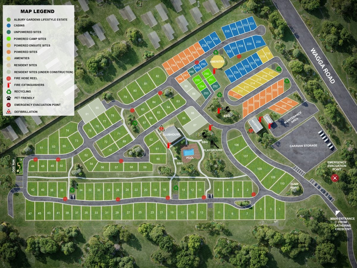 Albury Gardens Lifestyle Estate masterplan