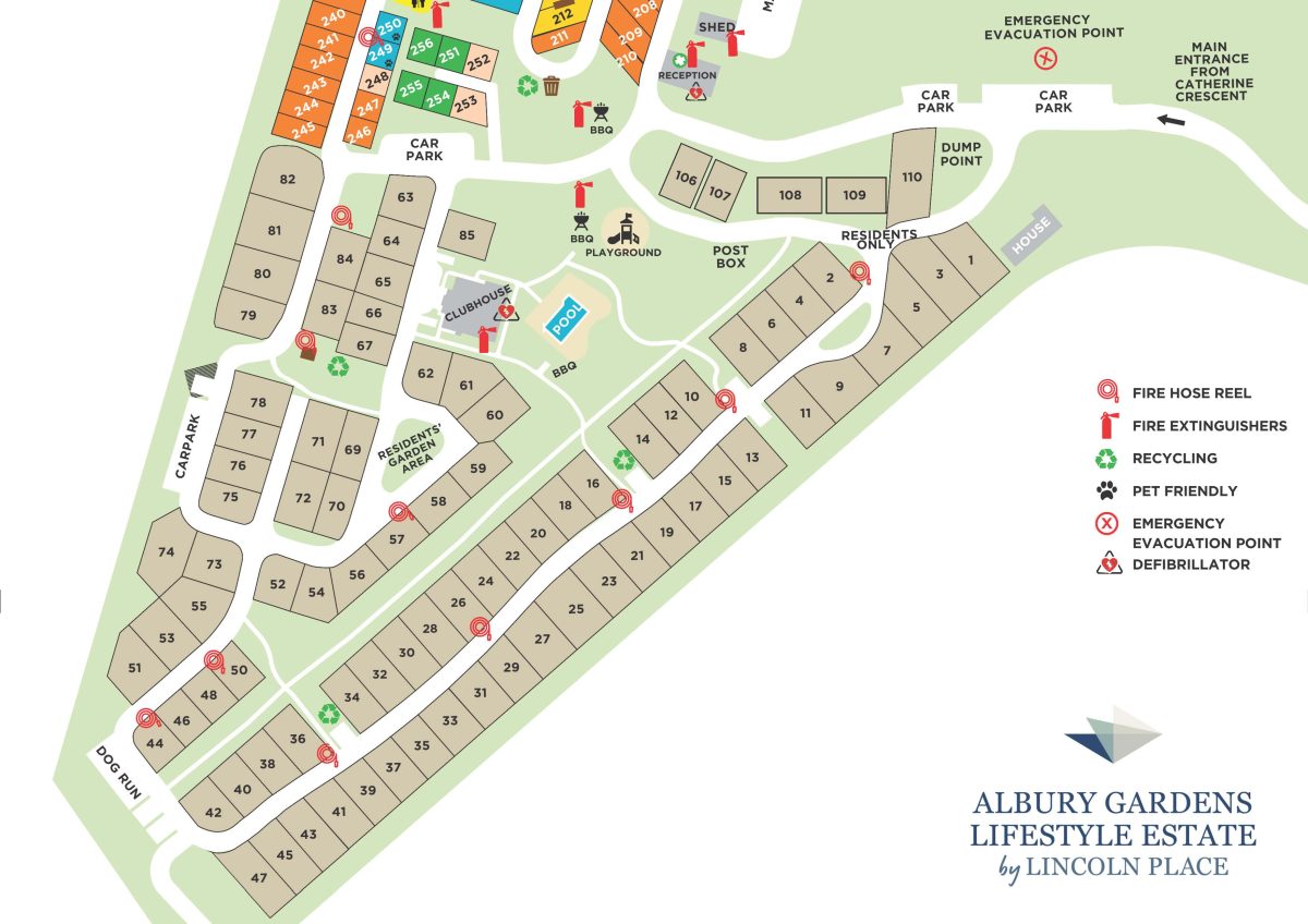 Albury Gardens Lifestyle Estate masterplan