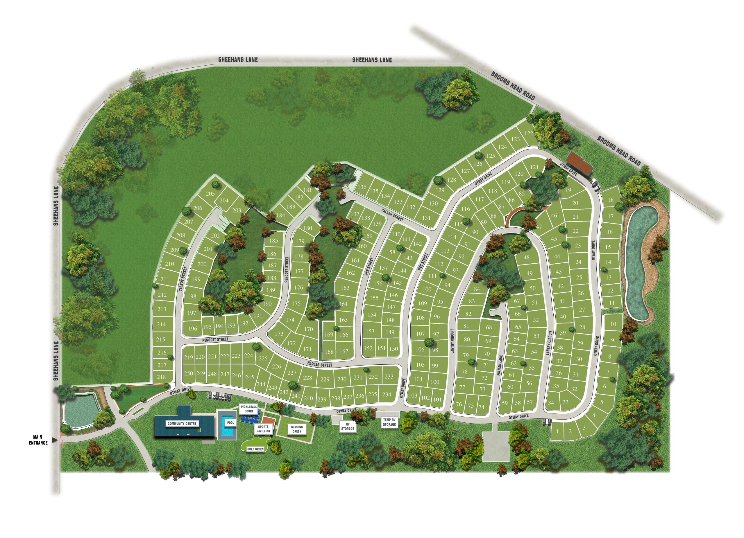Northern Rivers Lifestyle Estate masterplan
